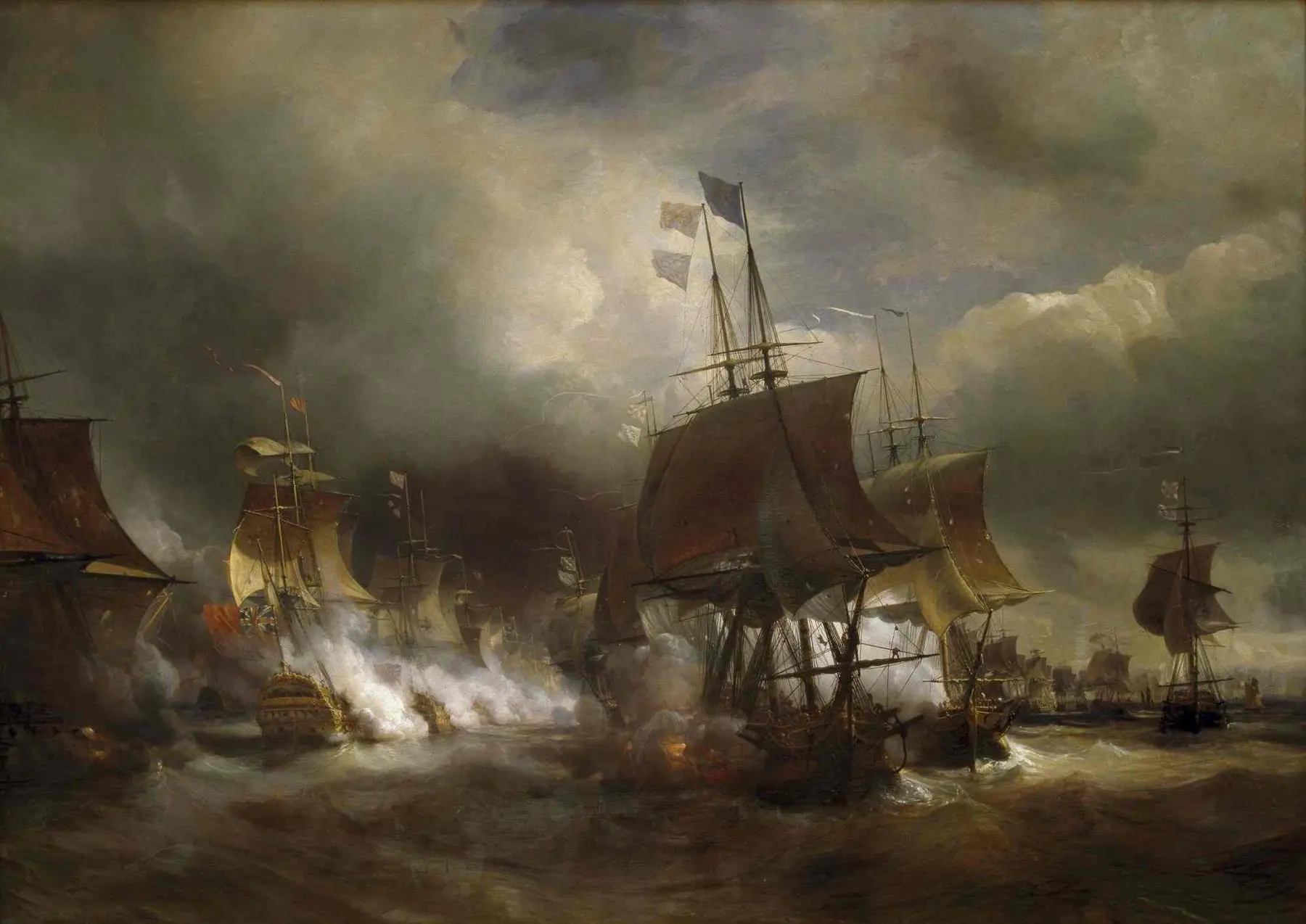 Peinture de la bataille d’Ouessant de 1778