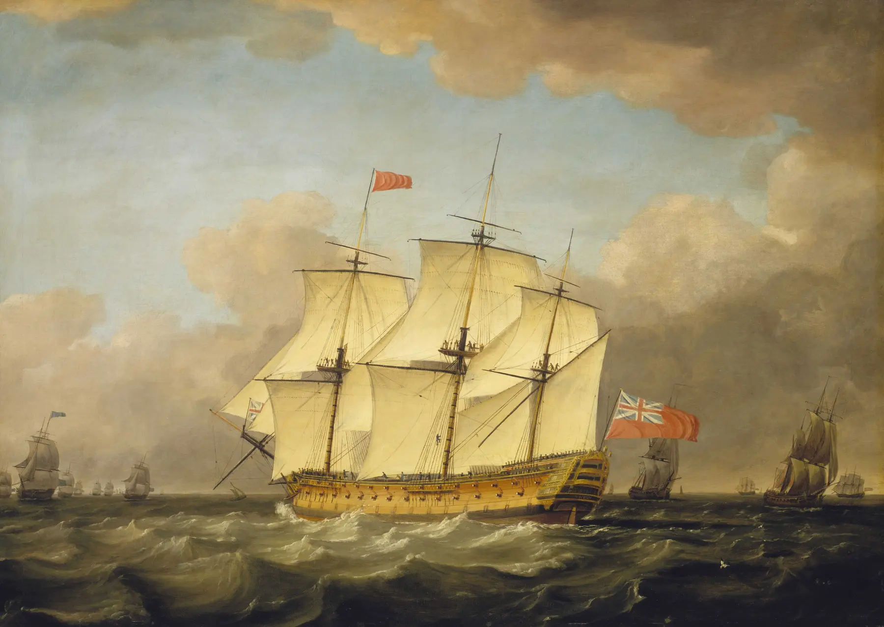 Le Victory quittant la Manche en 1793